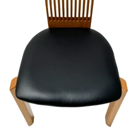 Post-Modern Slatted High Back Dining Room Chairs by Pietro Costantini, 1980s